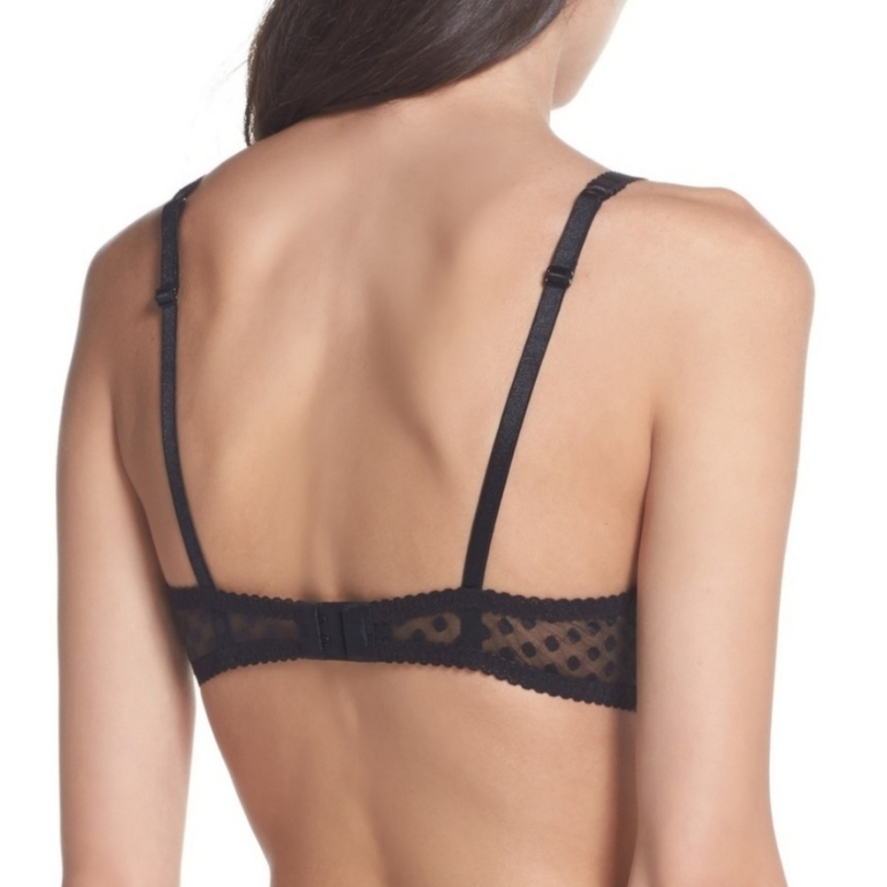 ☆ Sam Edelman ☆ NWT Peekaboo Black Mesh Lace Bra - Picture 3 of 8